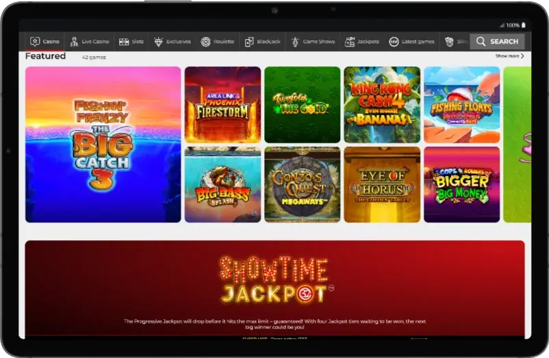 32 Red app games section