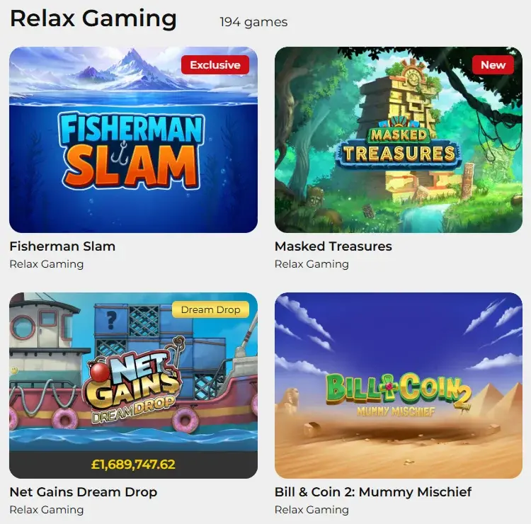 Relax Gaming 32Red slots