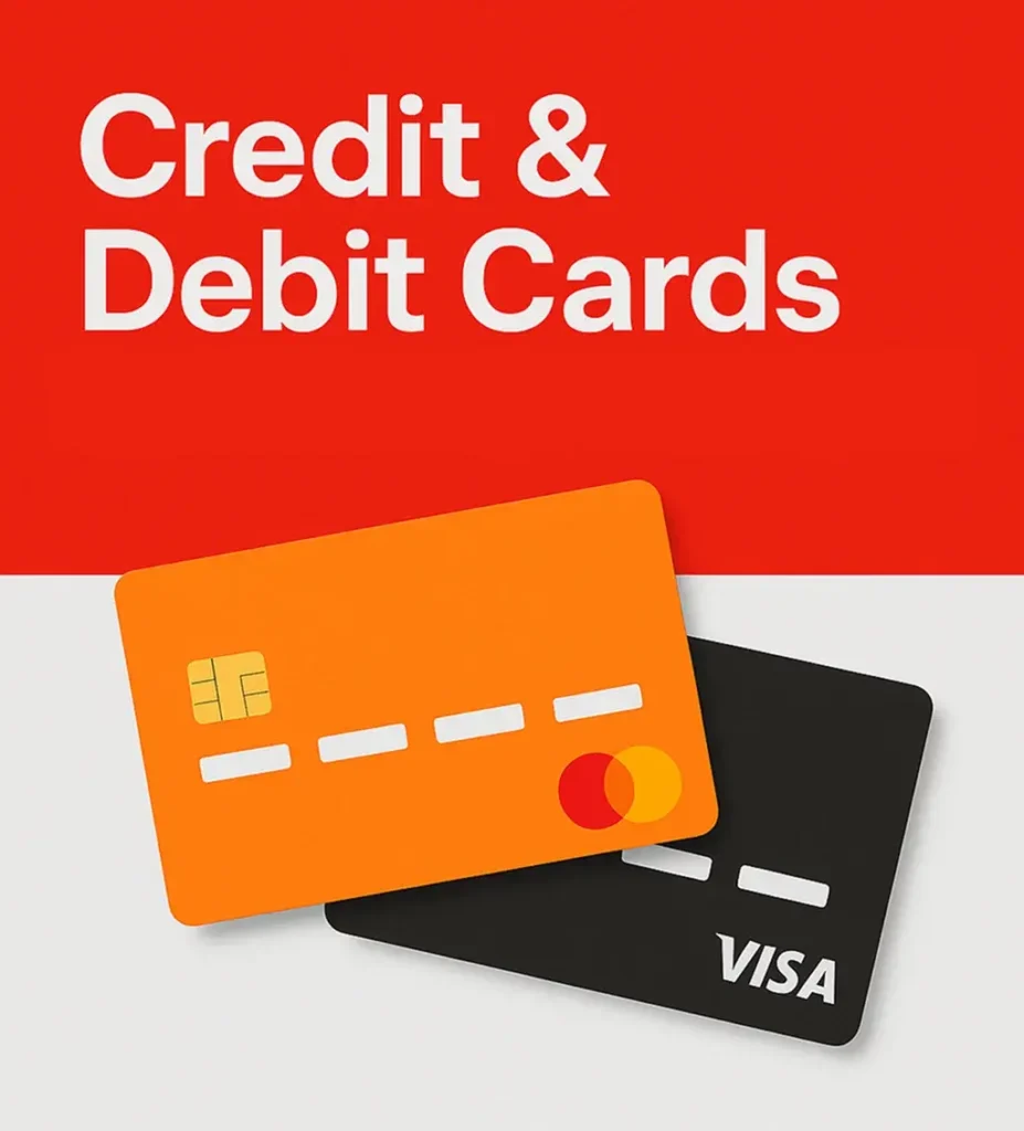 32 Red Credit & Debit Cards