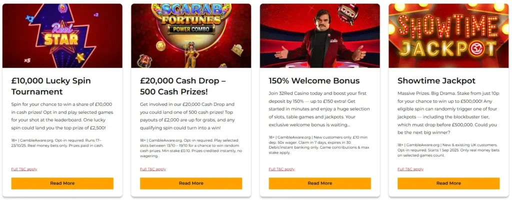 32Red Promotions for UK Players